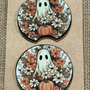 Fall Ghost - Sublimation Car Coasters